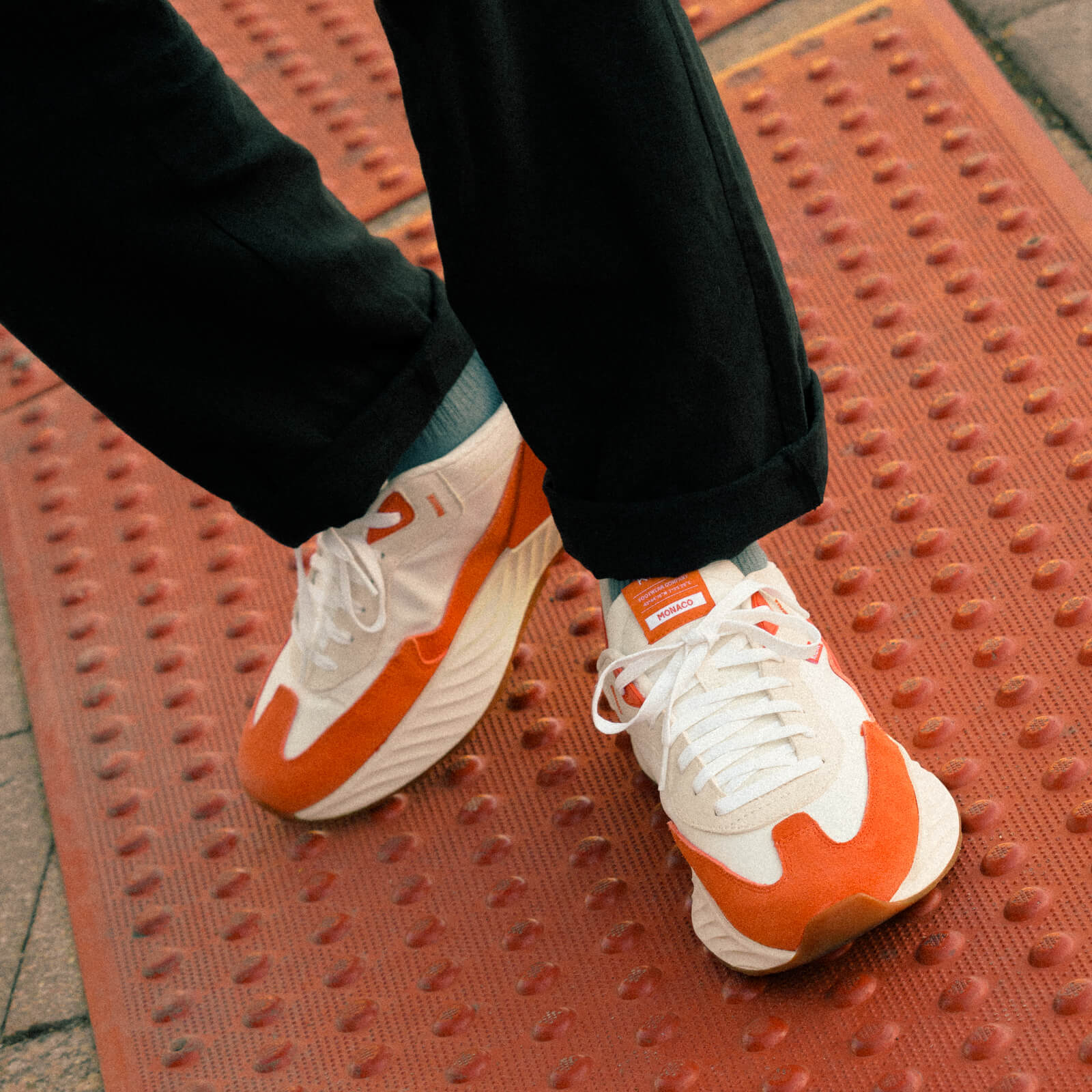 Men's Monaco - White/Tigerlily